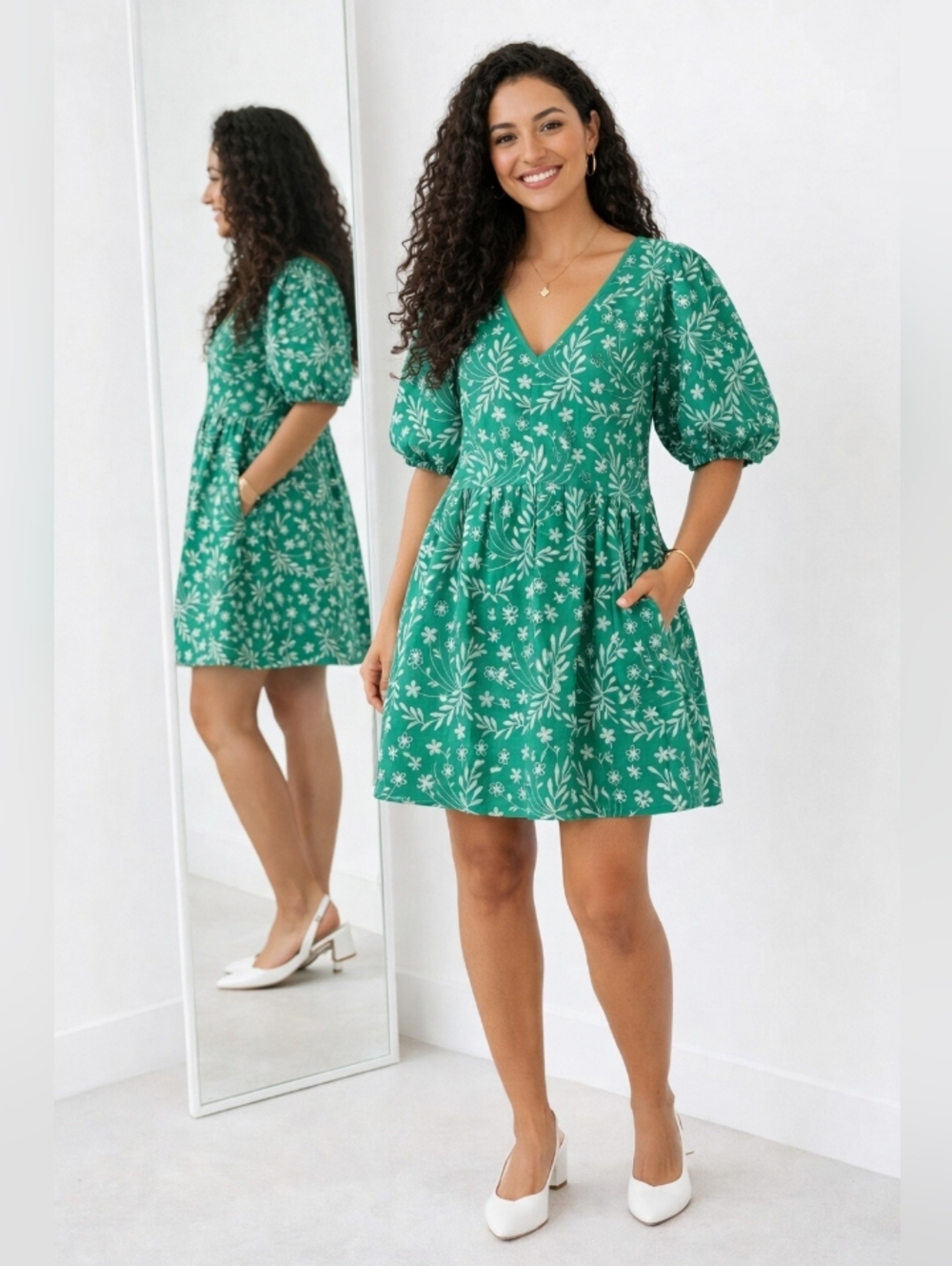Boho Medium Floral Events Resort Embroidery Weekend Cottage Kentucky Derby Dress
